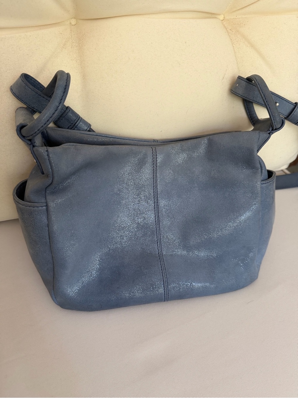 HOBO Azure Shimmery Slate Blue Crossbody